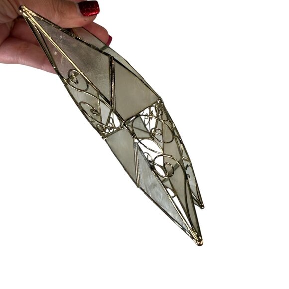 Vintage Capiz Shell Star Violin Christmas Holiday Ornament Lot - Picture 10 of 16